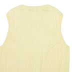 NAUTICA Mens Yellow Cotton Blend Patterned V-Neck Basic Knit L Sleeveless Jumper