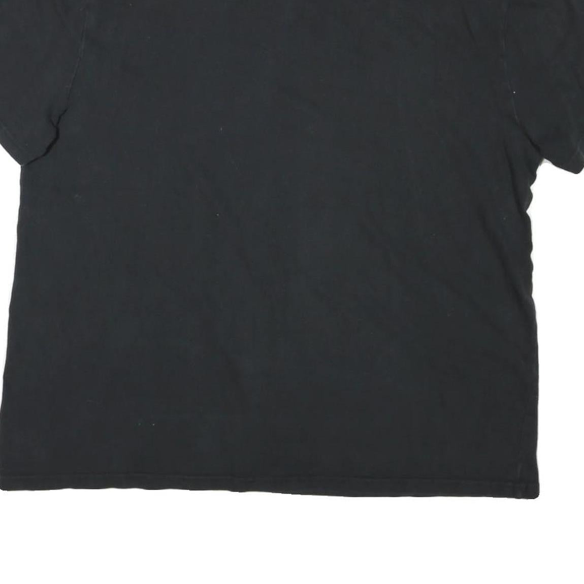 CHAMPION Mens Black Graphic T-Shirt XL Short Sleeve Crew Neck Cotton Blend