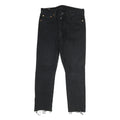 LEVI'S 501 Mens Jeans Black Regular Straight Denim Raw W32 L27 Distressed