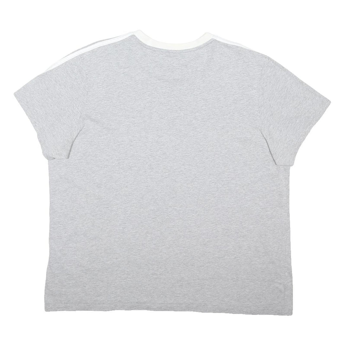 ADIDAS ORIGINALS Womens Grey & White Classic T-Shirt UK 22 Short Sleeve Crew