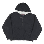 JANSPORT Mens Black Hoodie Jacket XL Polyester Blend Plain Zip Pocket