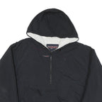 JANSPORT Mens Black Hoodie Jacket XL Polyester Blend Plain Zip Pocket
