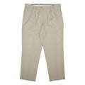 DOCKERS Mens Polyester Beige Relaxed Straight Trousers W40 L32 Classic Comfort