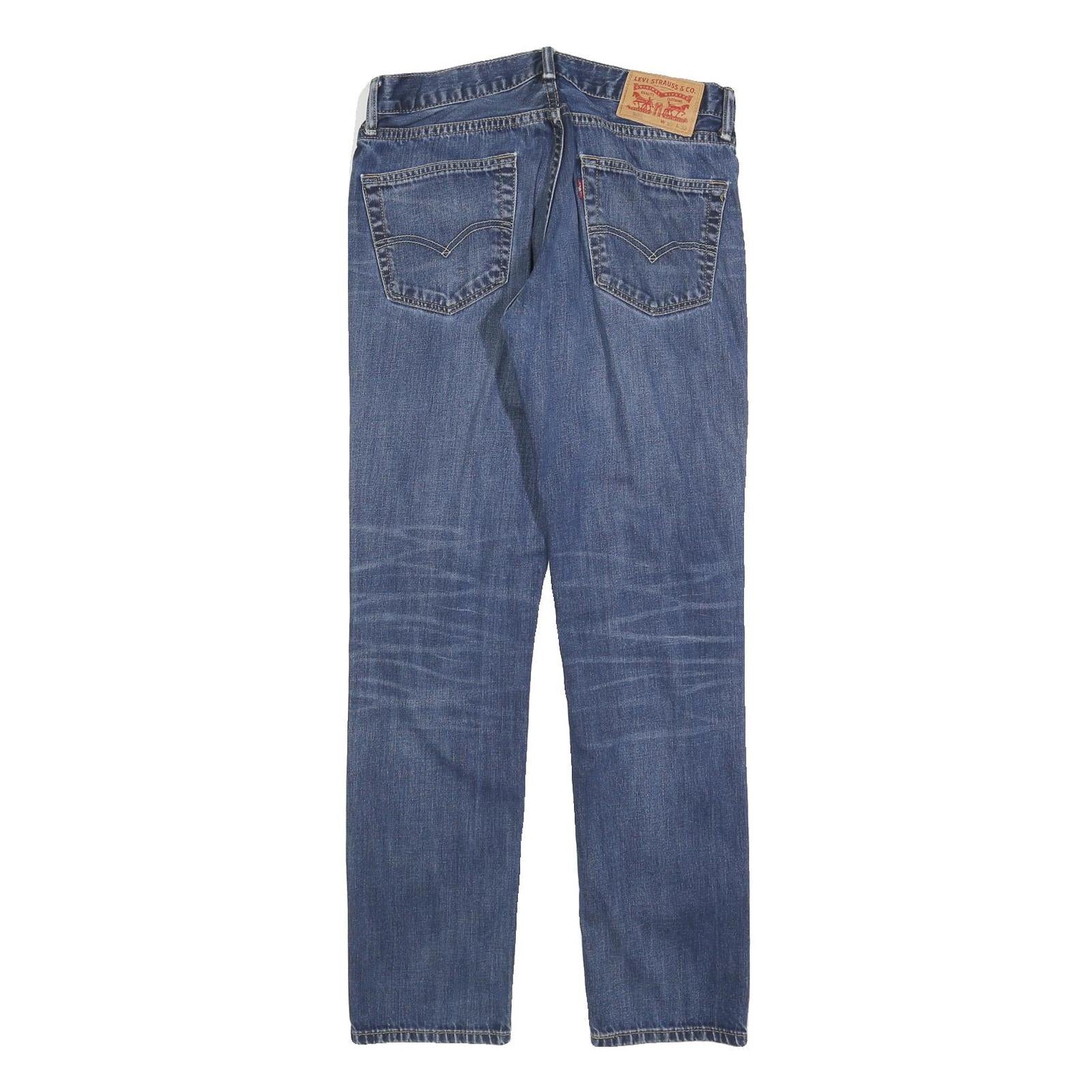 LEVI'S 504 Mens Jeans Blue Regular Straight Denim Medium W32 L32 Classic Zip