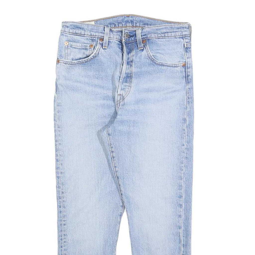 LEVI'S 501 Womens Jeans Blue Regular Straight Denim Light W27 L24 Button