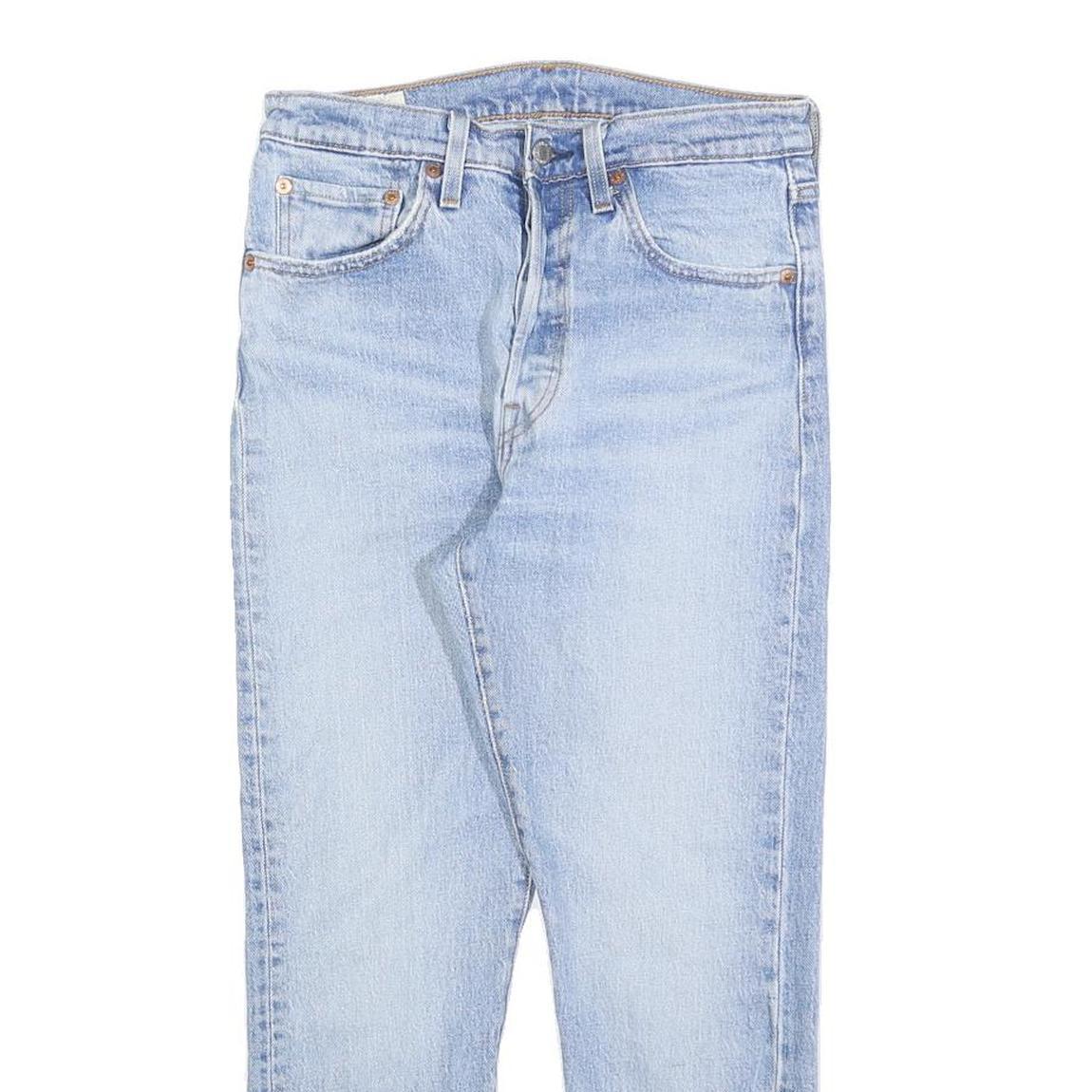 LEVI'S 501 Womens Jeans Blue Regular Straight Denim Light W27 L24 Button