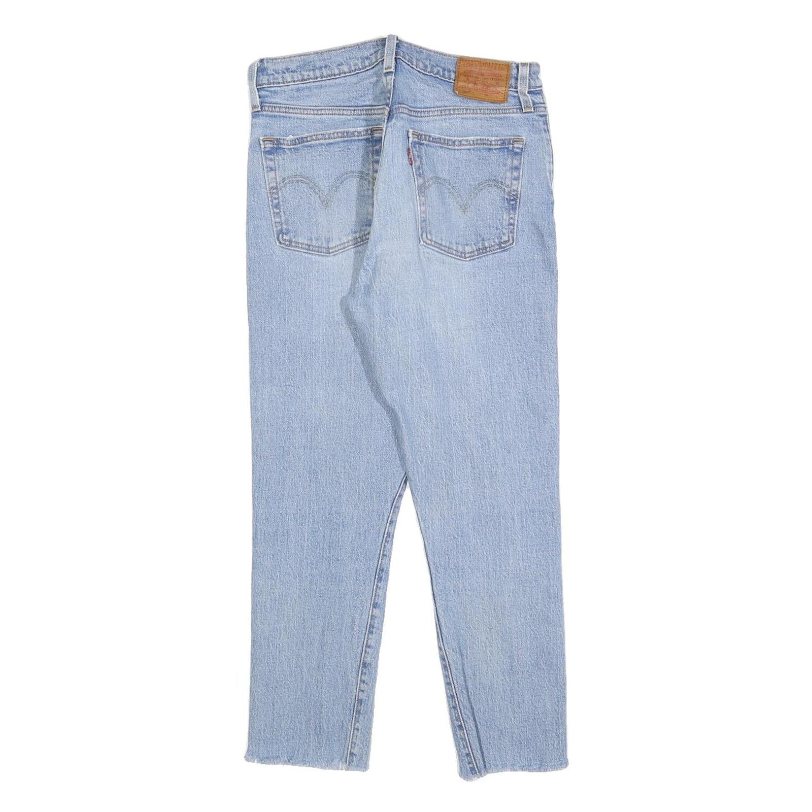 LEVI'S 501 Womens Jeans Blue Regular Straight Denim Light W27 L24 Button