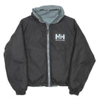 Helly Hansen Womens Black & Grey Reversible Jacket XS Polyester Blend Zip