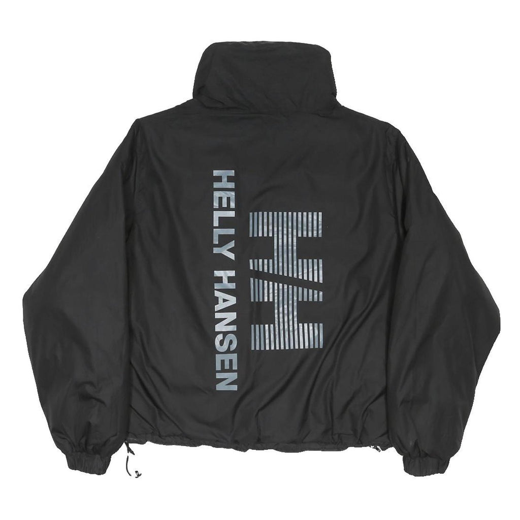 Helly Hansen Womens Black & Grey Reversible Jacket XS Polyester Blend Zip