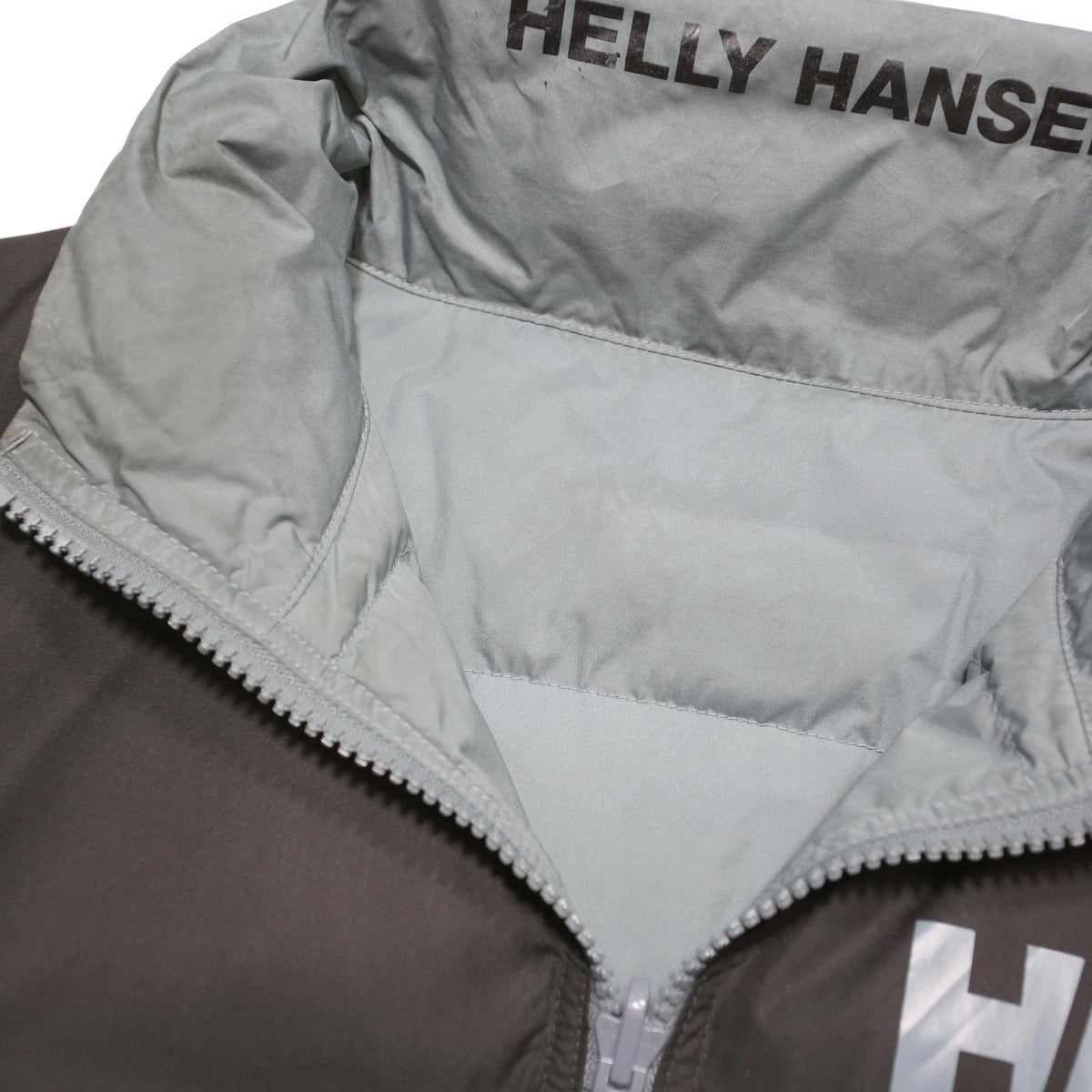 Helly Hansen Womens Black & Grey Reversible Jacket XS Polyester Blend Zip
