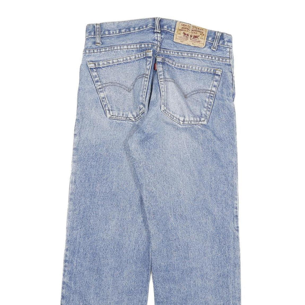 LEVI'S 501 Mens Jeans Blue Regular Straight Denim Medium W28 L26 Classic Button