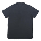 ADIDAS Mens Black Polo Shirt L Cotton Blend Sports Logo Short Sleeve Basic