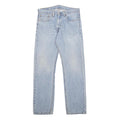 LEVI'S 505 Mens Jeans Blue Regular Straight Denim Light W34 L34 Zip Cotton