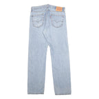 LEVI'S 505 Mens Jeans Blue Regular Straight Denim Light W34 L34 Zip Cotton