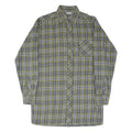 BREMO Long Mens Lumberjack Shirt Green Check Long Sleeve M