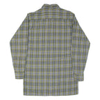 BREMO Long Mens Lumberjack Shirt Green Check Long Sleeve M