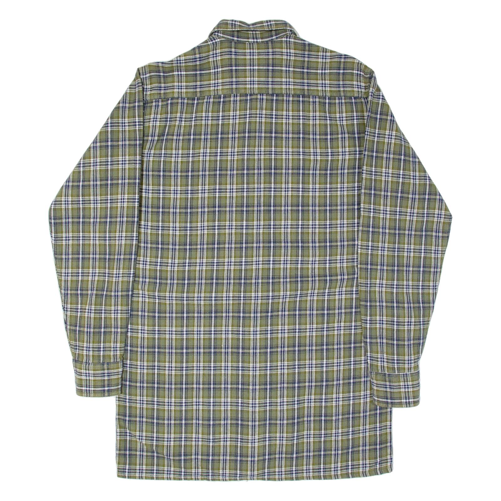 BREMO Long Mens Lumberjack Shirt Green Check Long Sleeve M