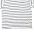 CREW CLOTHING Mens White & Black Striped T-Shirt XL Short Sleeve Crew Neck