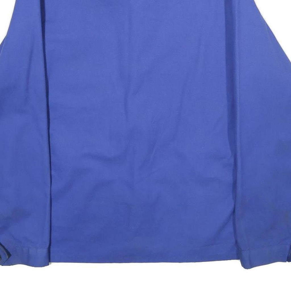 FISCHER PECHEUR Mens Blue Cotton Blend Button Jacket L Workwear Logo Patch