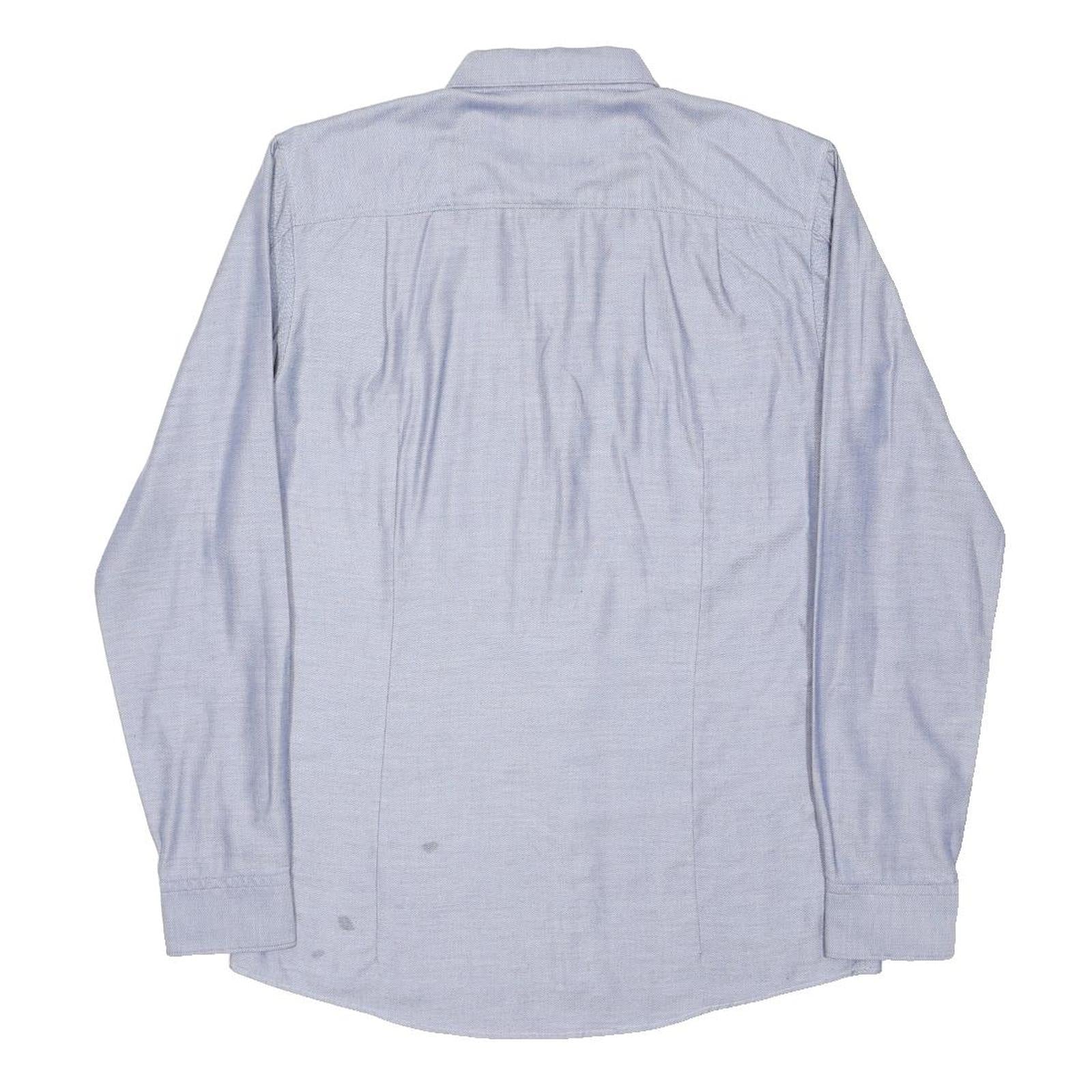 HUGO BOSS Mens Blue Shirt M Cotton Formal Long Sleeve Classic