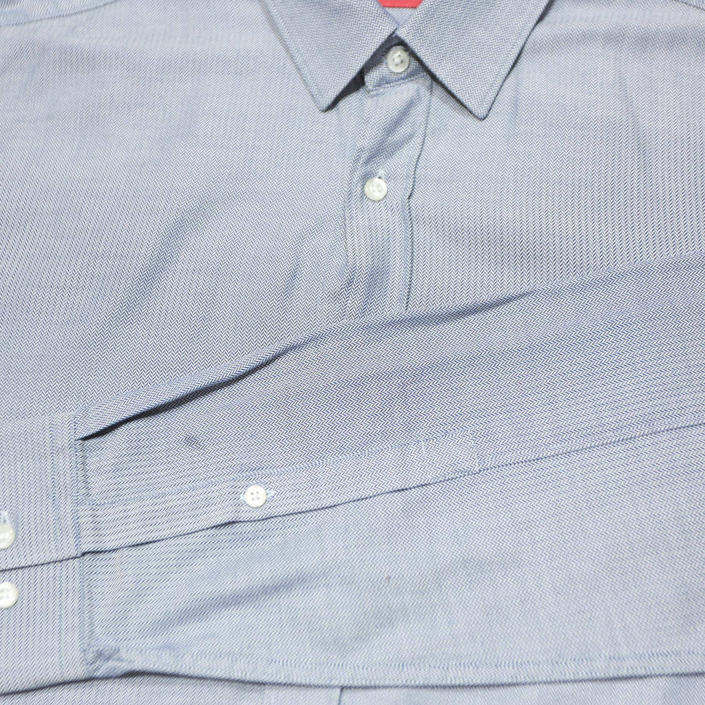 HUGO BOSS Mens Blue Shirt M Cotton Formal Long Sleeve Classic
