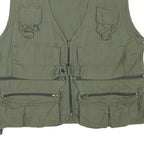 STUCKIAG THUN Mens Green Cotton Blend Zip Jacket M Utility Multi Pocket Vest