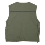 STUCKIAG THUN Mens Green Cotton Blend Zip Jacket M Utility Multi Pocket Vest