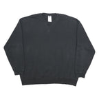 ADIDAS Womens Black Cotton Blend Crew Neck 2XL Sweatshirt Casual Pullover