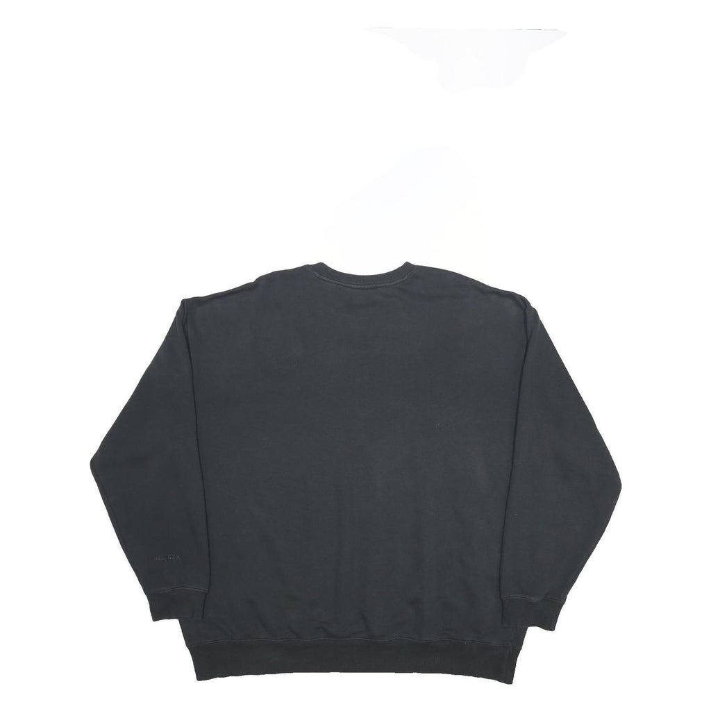 ADIDAS Womens Black Cotton Blend Crew Neck 2XL Sweatshirt Casual Pullover