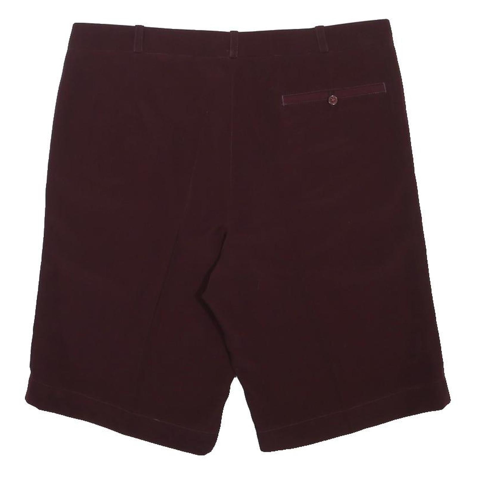 Mens Burgundy Casual Woven Shorts L W37 Classic Fit Summer Wear