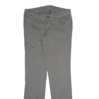 DIESEL Womens Cotton Blend Grey Slim Straight Trousers W28 L30 Stylish Comfort