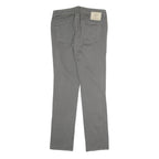 DIESEL Womens Cotton Blend Grey Slim Straight Trousers W28 L30 Stylish Comfort