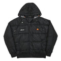 ELLESSE Womens Black Puffer Hooded Jacket UK 6 Polyester Zip Outdoor Winter