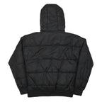 ELLESSE Womens Black Puffer Hooded Jacket UK 6 Polyester Zip Outdoor Winter