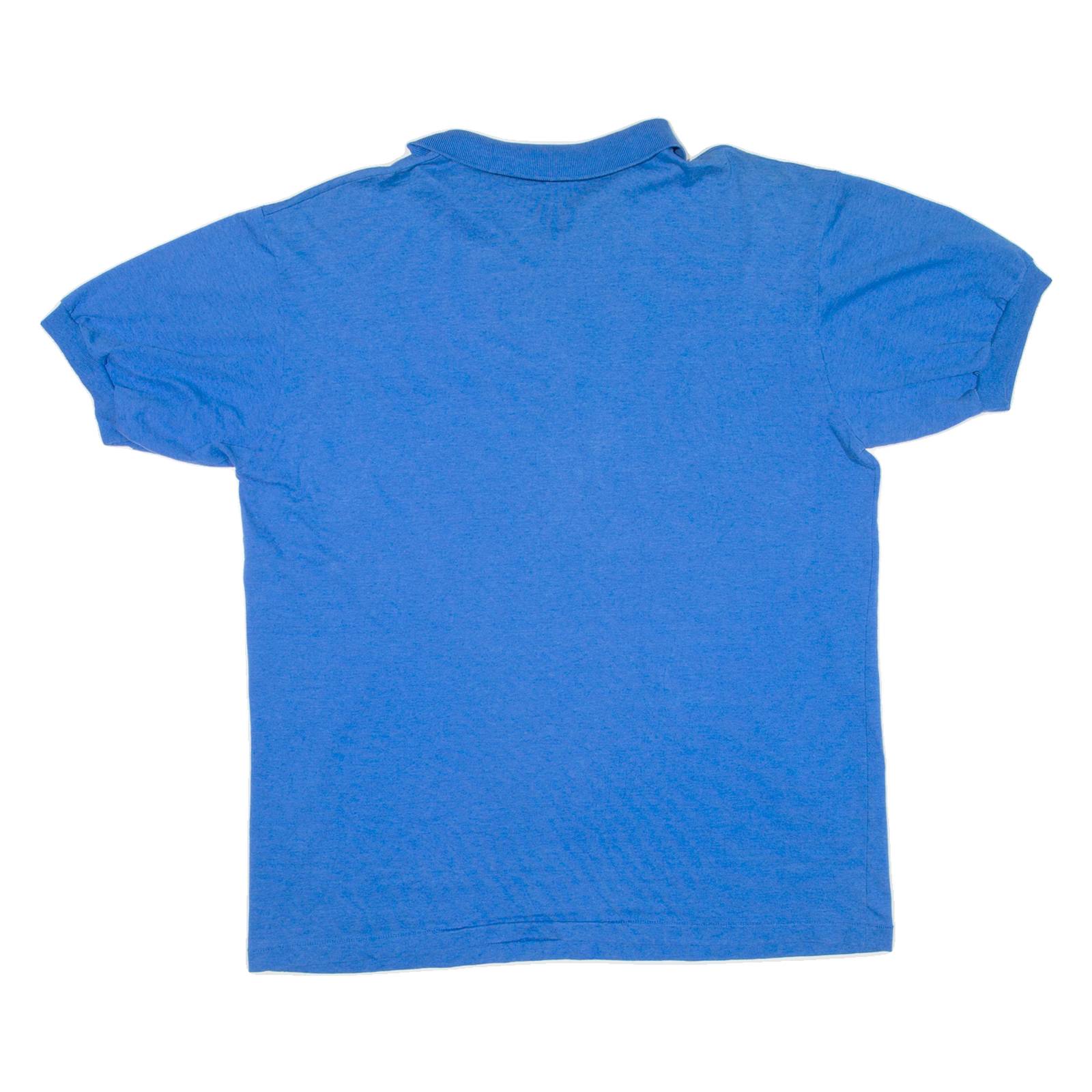 SCREEN STARS Mens Polo Shirt Blue XL