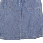 EDDIE BAUER Womens Blue Denim A-Line Knee Length Cotton Blend Skirt M Casual