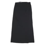 KAPPAHI Womens Black Straight Knee Length Polyester Blend Skirt M Classic