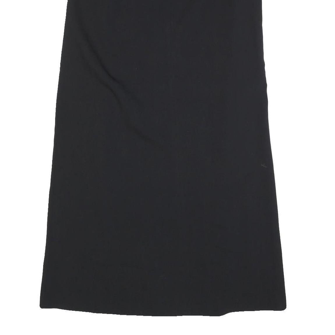 KAPPAHI Womens Black Straight Knee Length Polyester Blend Skirt M Classic