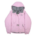 THE NORTH FACE Womens Pink & Grey Outdoor Jacket S Woven Zip Hooded 550