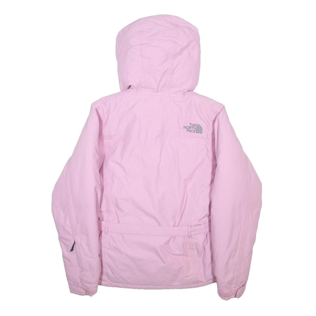 THE NORTH FACE Womens Pink & Grey Outdoor Jacket S Woven Zip Hooded 550