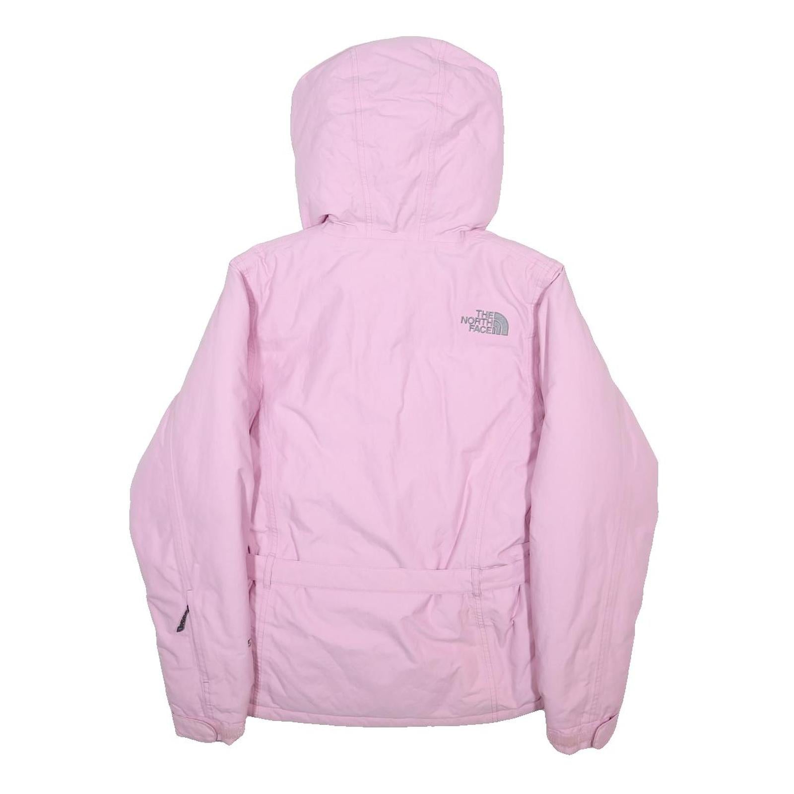 THE NORTH FACE Womens Pink & Grey Outdoor Jacket S Woven Zip Hooded 550
