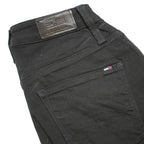 TOMMY HILFIGER Womens Black Slim Skinny Denim W25 L32 High Rise Jeans
