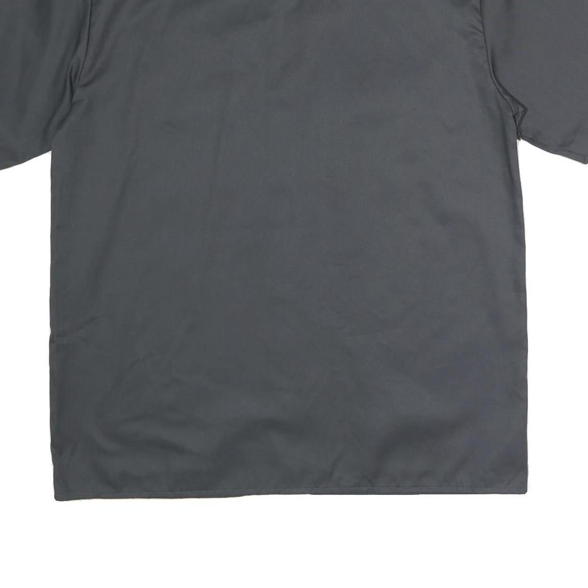 DICKIES Mens Grey Work Shirt L Polyester Blend Classic Button-Up Practical