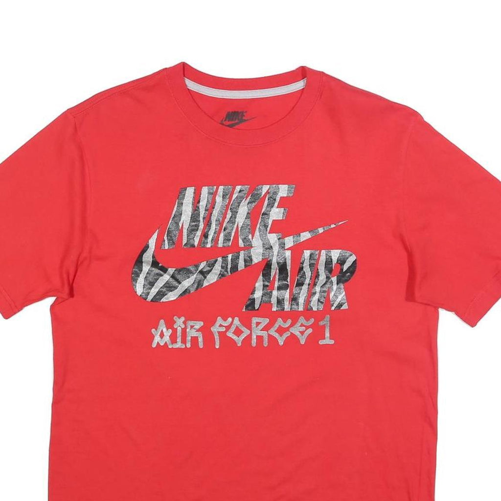 NIKE Mens Red Air Force 1 Graphic T-Shirt M Short Sleeve Crew Neck