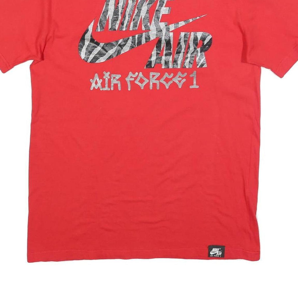 NIKE Mens Red Air Force 1 Graphic T-Shirt M Short Sleeve Crew Neck