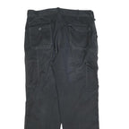 DICKIES Mens Cotton Blend Black Relaxed Straight Trousers W36 L32 Workwear Zip