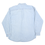 CALVIN KLEIN Mens Blue Denim Shirt L Classic Cotton Long Sleeve Button Pocket