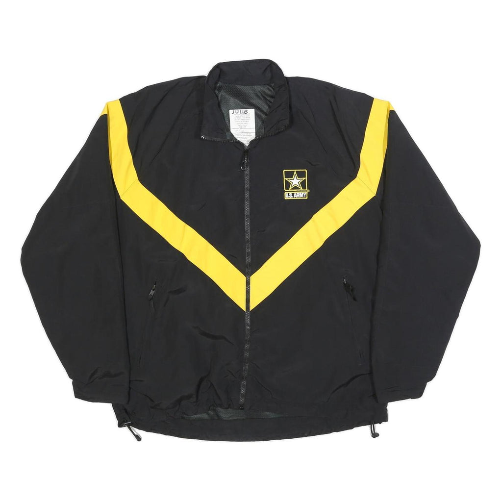 NIB Womens Black & Yellow U.S. Army Zip Nylon Jacket M Casual Outerwear