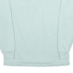 LAND'S END Womens Pale Blue & White Long Sleeve Plain M Cotton Polo Shirt