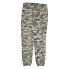 TAKKY WEIJL Cargo Camo Womens Trousers Green Slim Tapered W29 L26